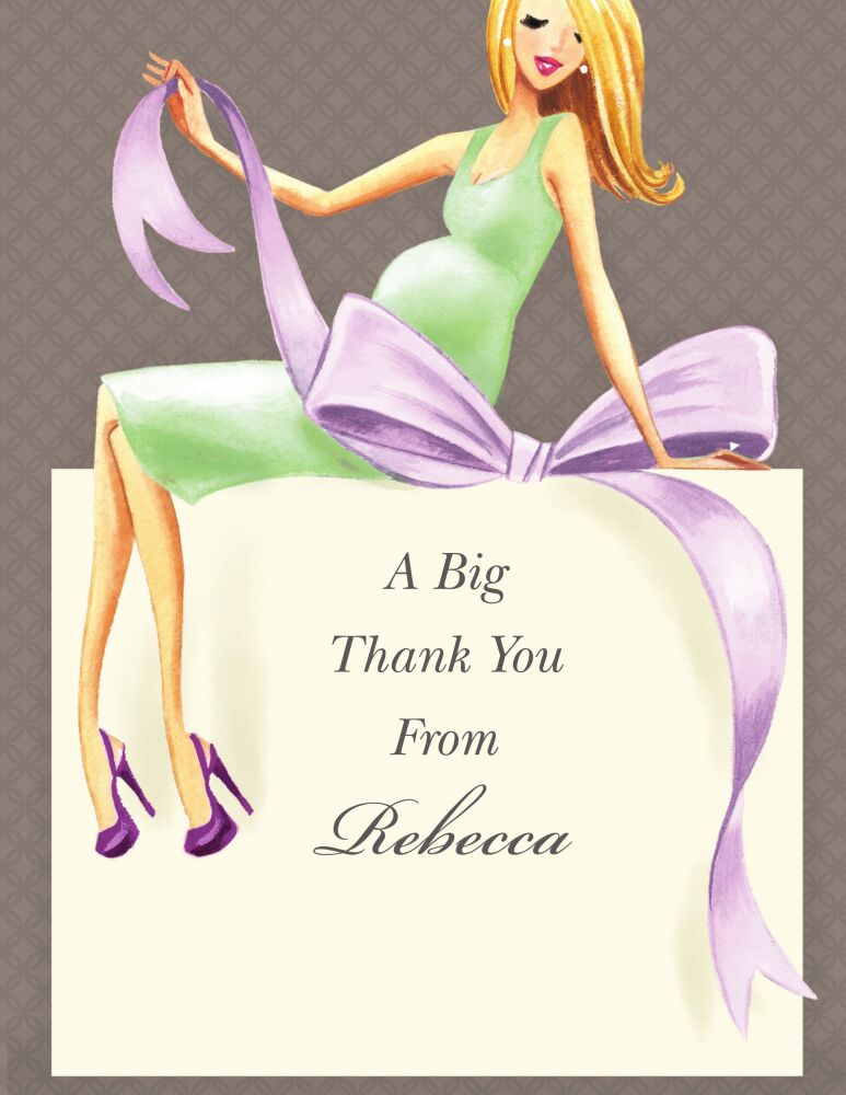Expecting A Big Gift (Green/Blonde) Folded Note