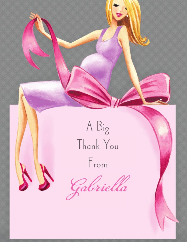 Expecting A Big Gift (Pink/Blonde) Folded Note