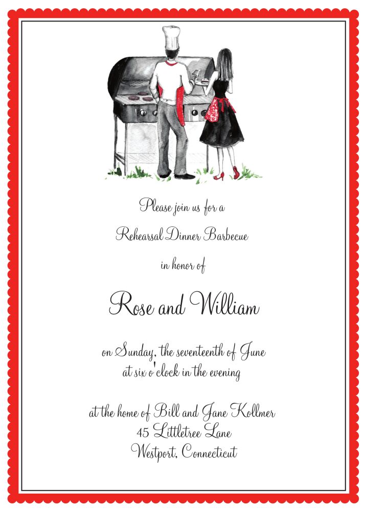 Cook Out Couple Invitation