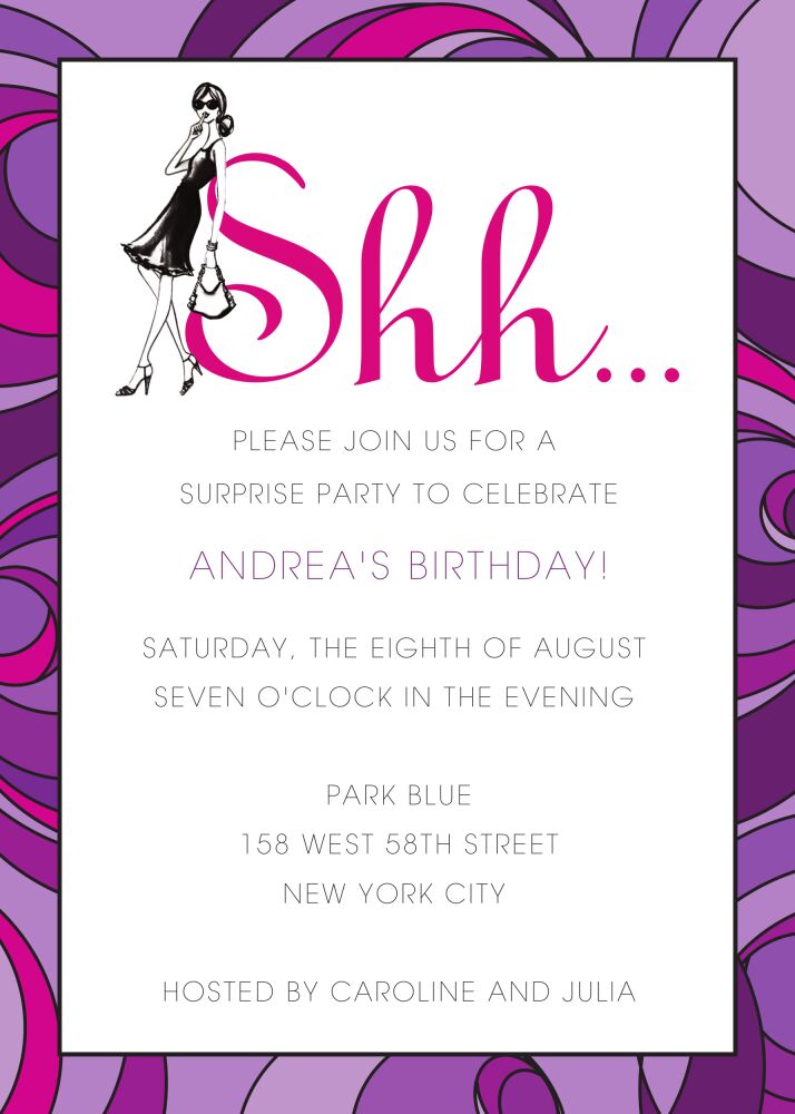 Lavender Surprise Invitation