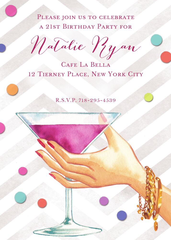 Martini Cheers Invitation