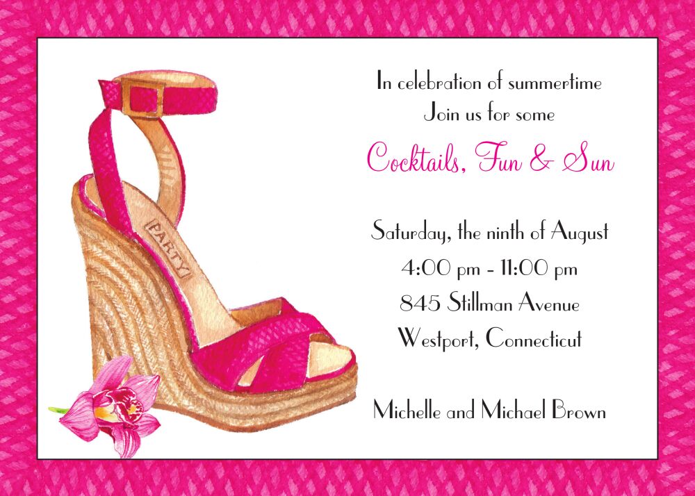 Summer Soiree Espadrille Invitation