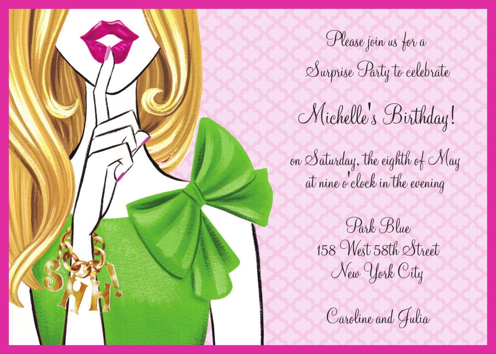 Stylish Surprise (Blonde) Invitation