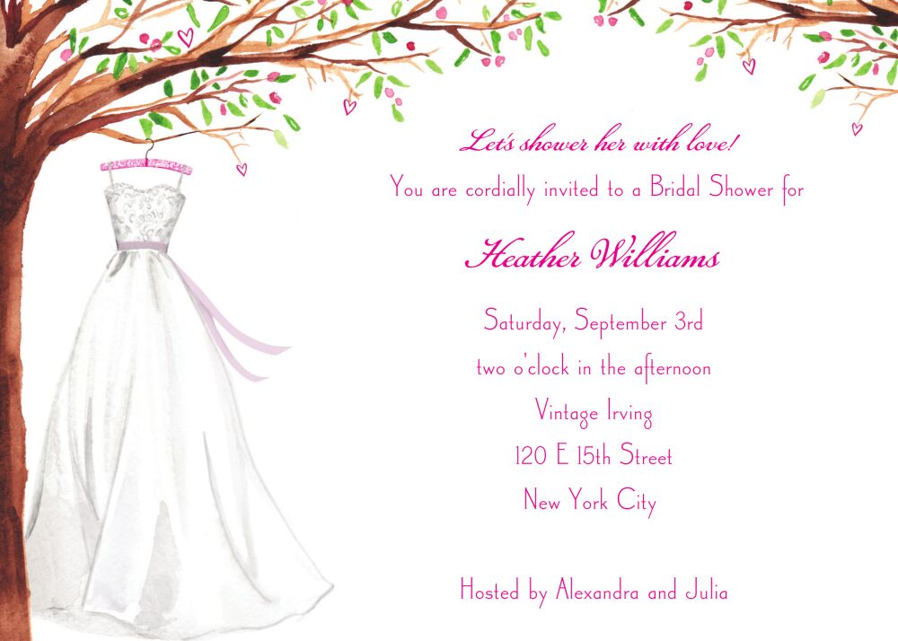 Wonderful Wedding Dress Invitation