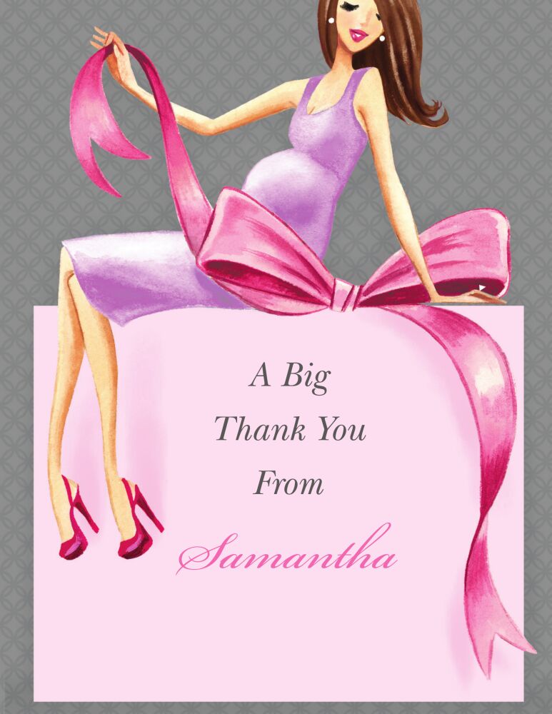 Expecting A Big Gift (Pink/Brunette) Folded Note