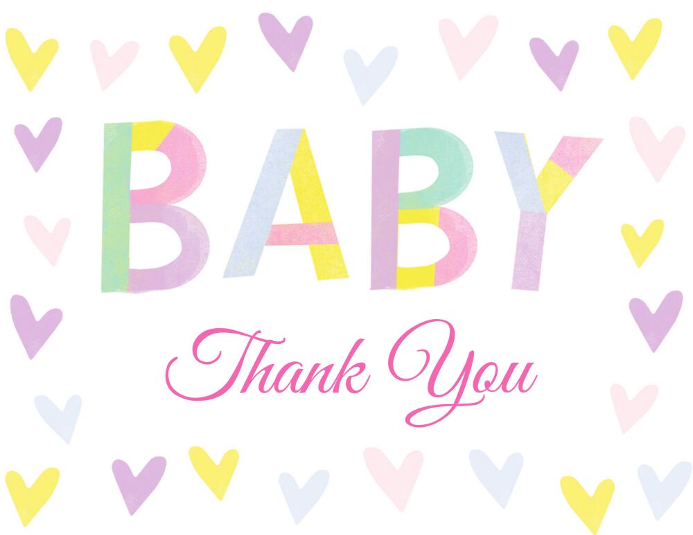 Pastel Shower Folded Note