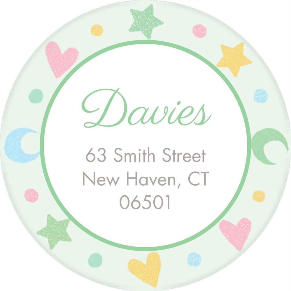 Sweet Baby Round Address Label