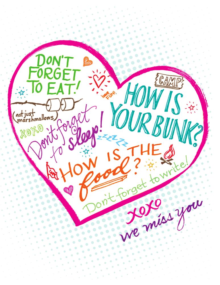 We Miss You Camp Folded Note