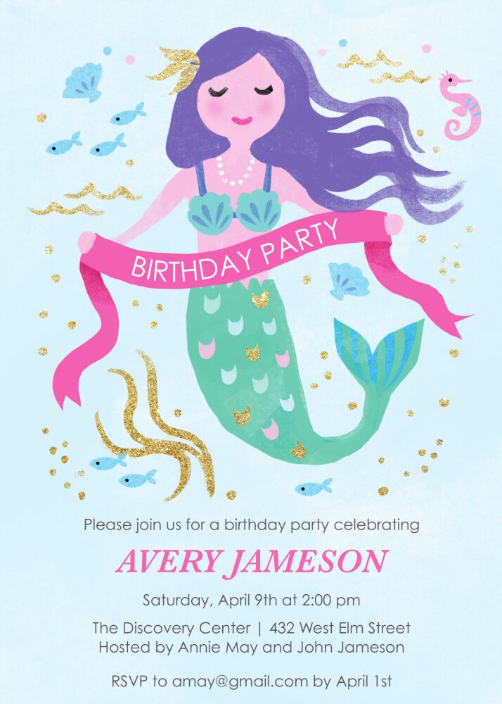Mermaid Invitation