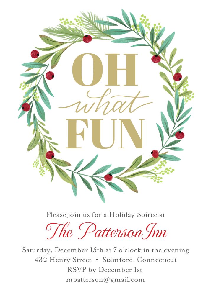 Deck The Halls Invitation