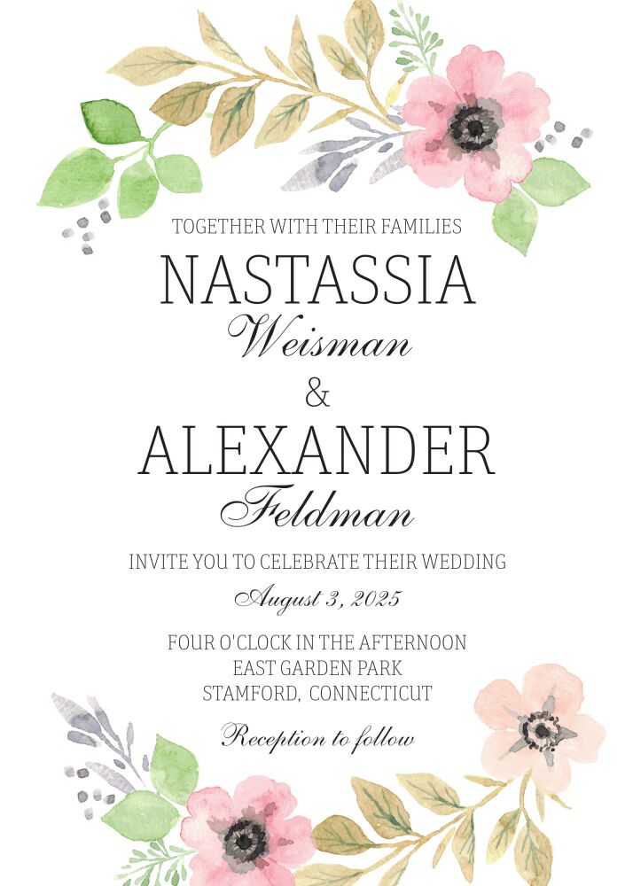 Glamorous Greens Invitation