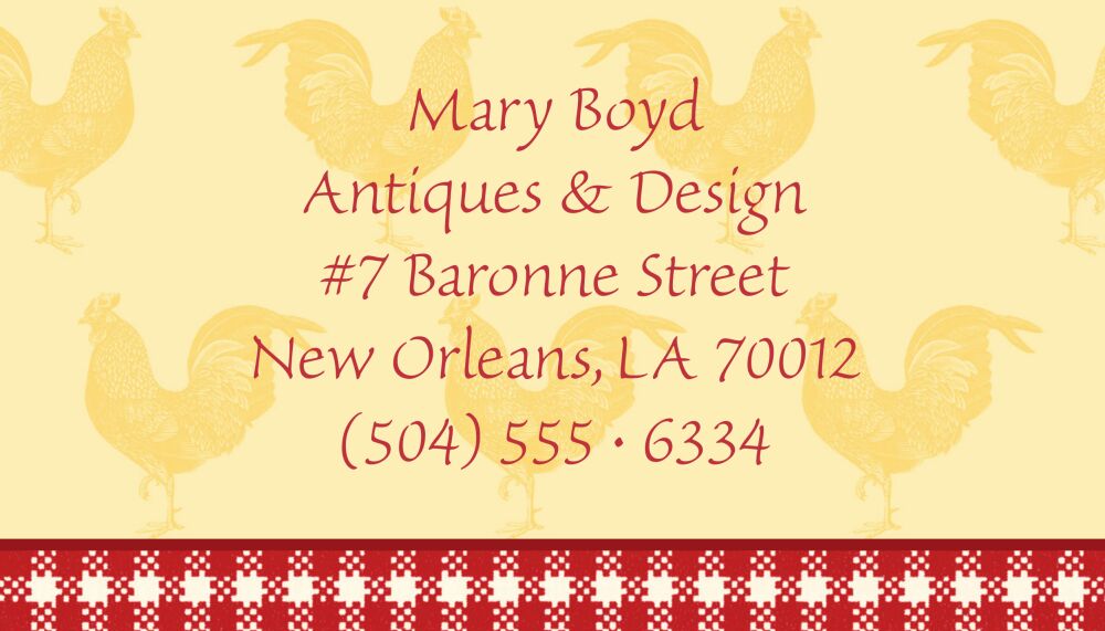 Small Good Morning Rooster Calling Card