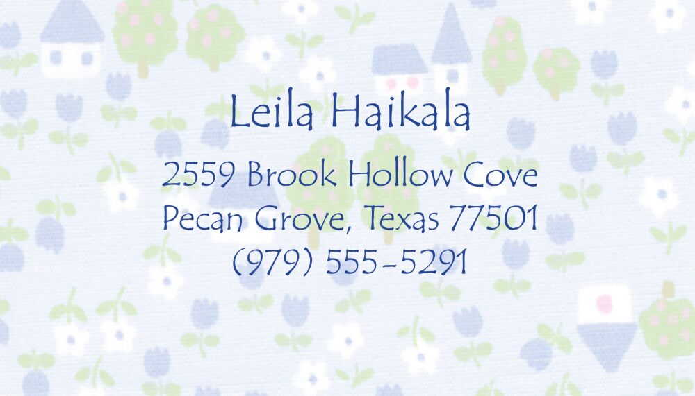 Small Spring Village Calling Card