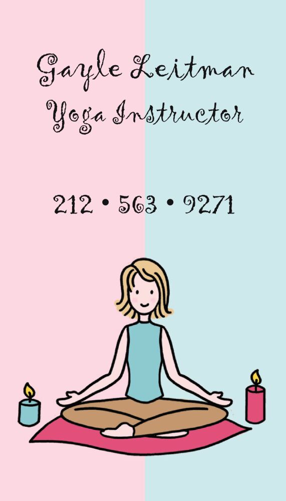 Small Yoga Girl Calling Card