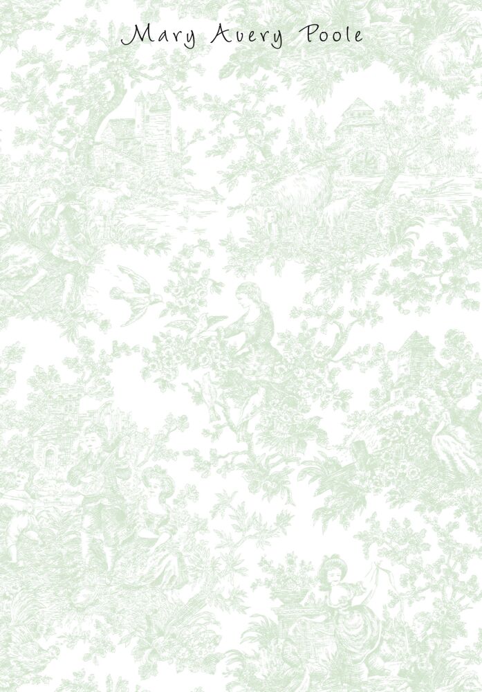 Summerland Toile Blue Padded Stationery
