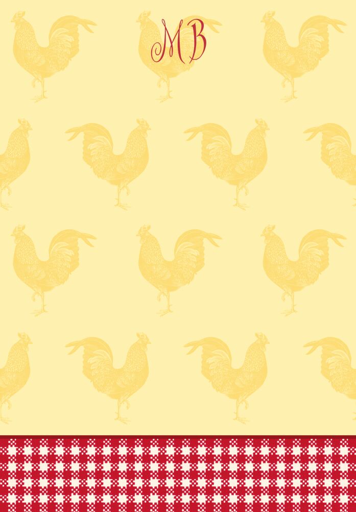 Good Morning Rooster Padded Stationery