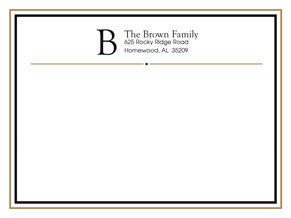 Brown Framed Border Mailing Label