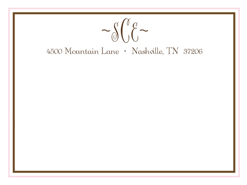 Pink Framed Border Mailing Label