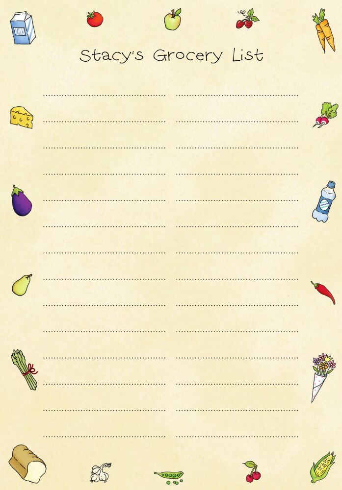 The Market Basket Padded Stationery
