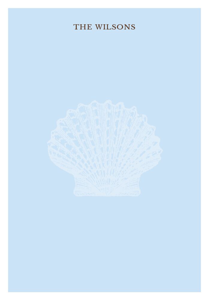Pretty Shell Padded Stationery