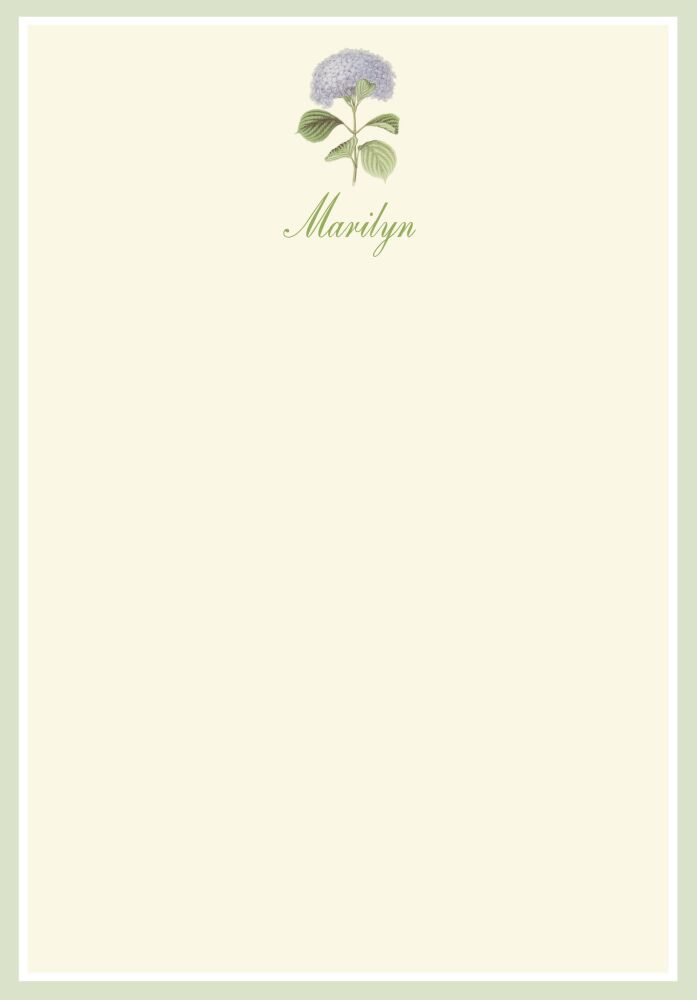 Heavenly Hydrangea Padded Stationery