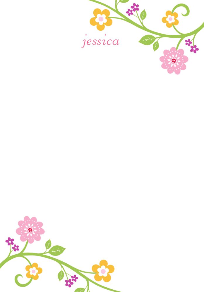 Blooming Vine Padded Stationery