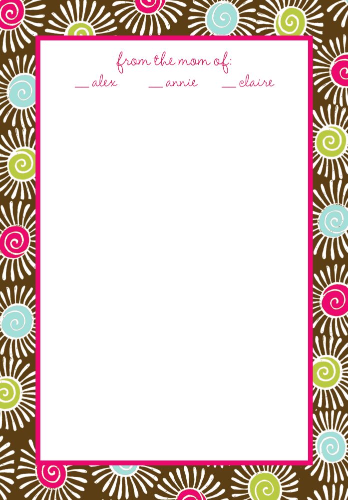 Cocoa Fiesta Padded Stationery
