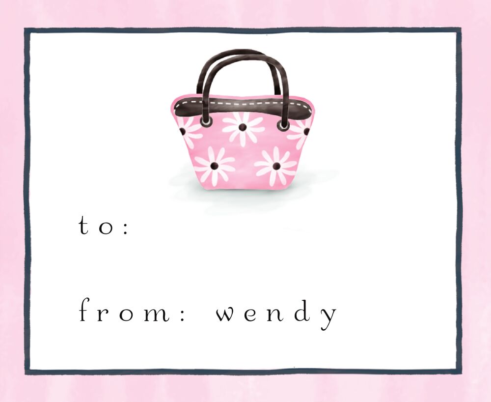 Pink Posey Pocketbook Sticker 