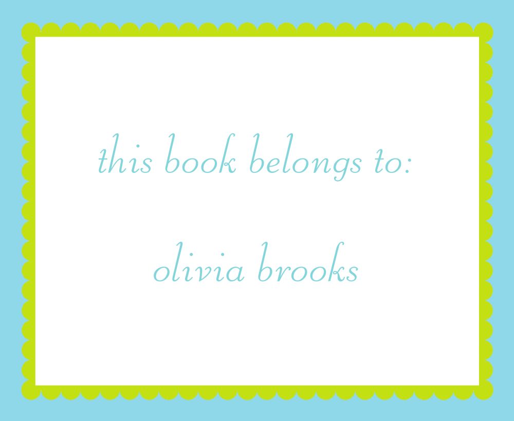 Aqua Ruffled Border Sticker 