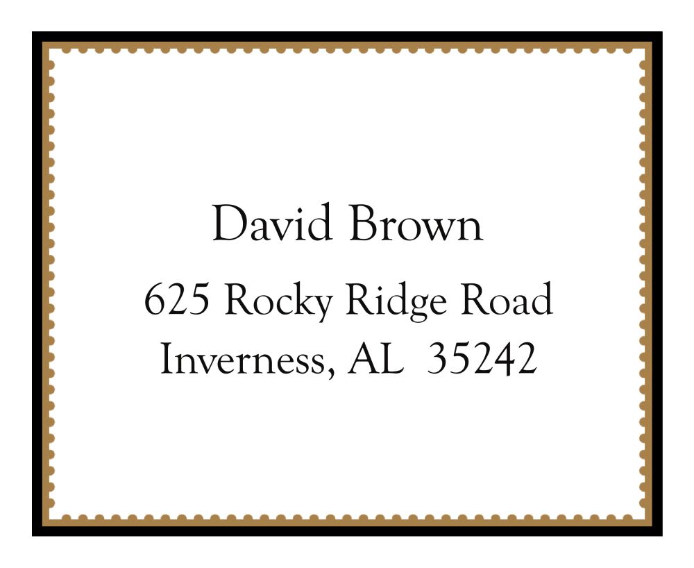 Black Deckled Border Sticker 