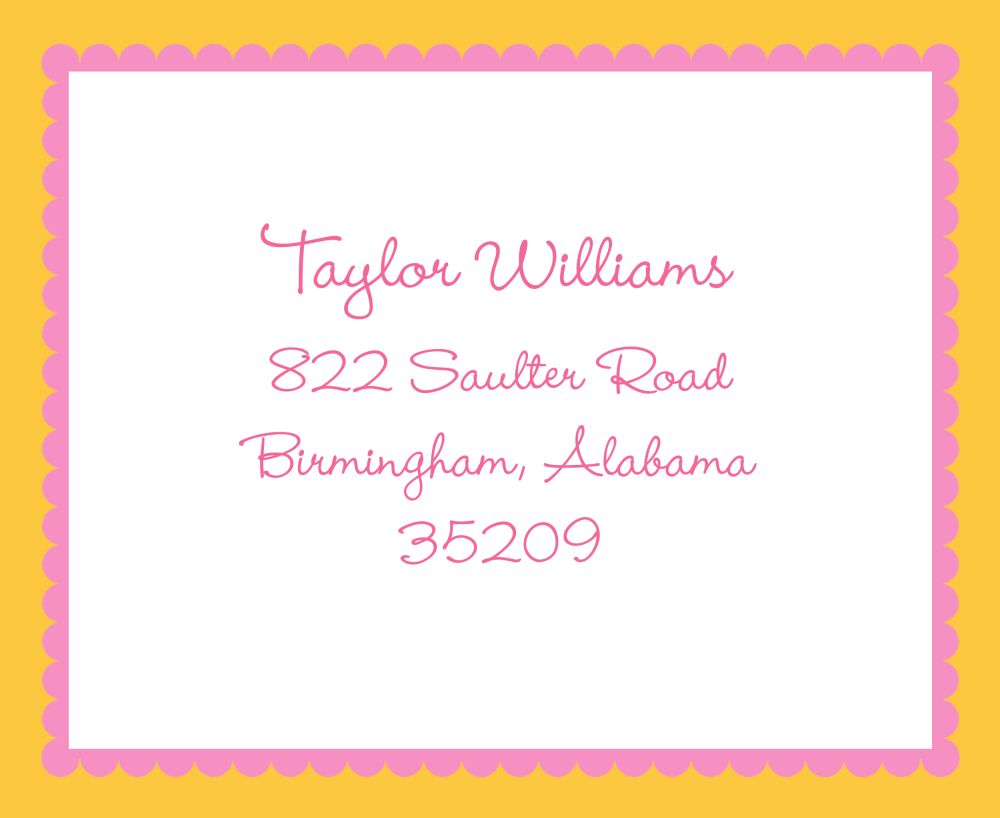 Orange Ruffled Border Sticker 