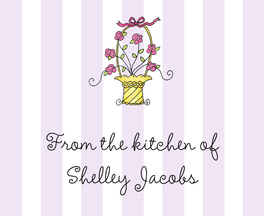 French Flower Basket Calling Card