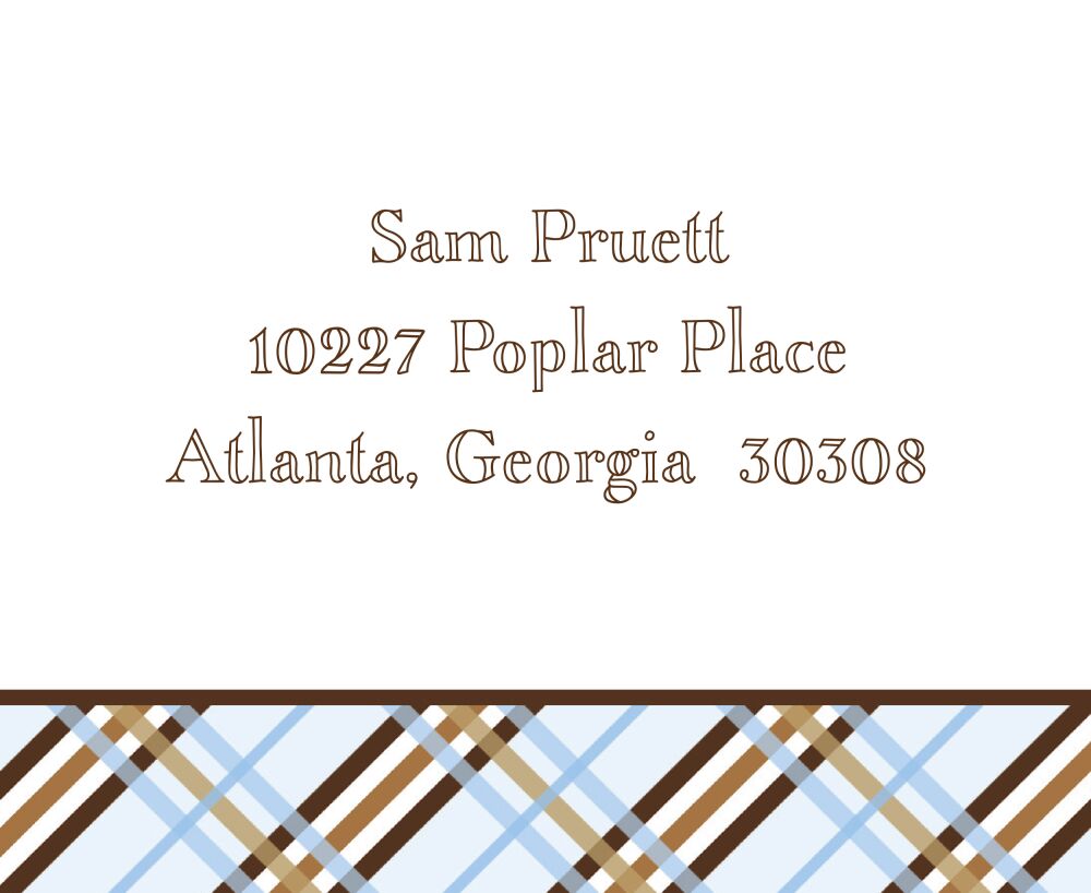 Alex's Plaid Calling Card