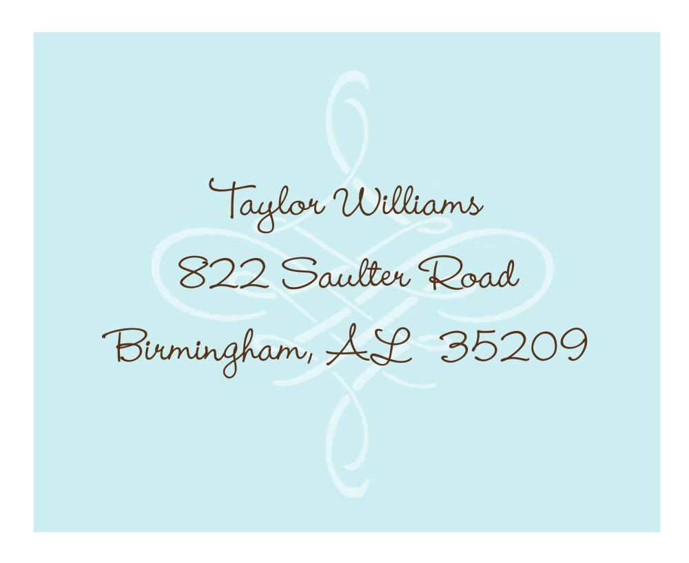 Elegant Scroll Calling Card
