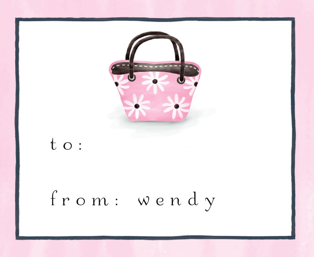 Pink Posey Pocketbook Calling Card