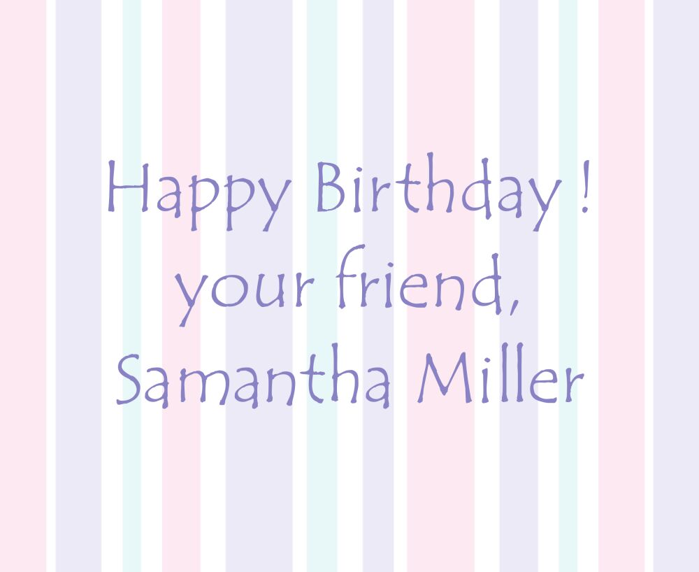 Cotton Candy Cabana Calling Card