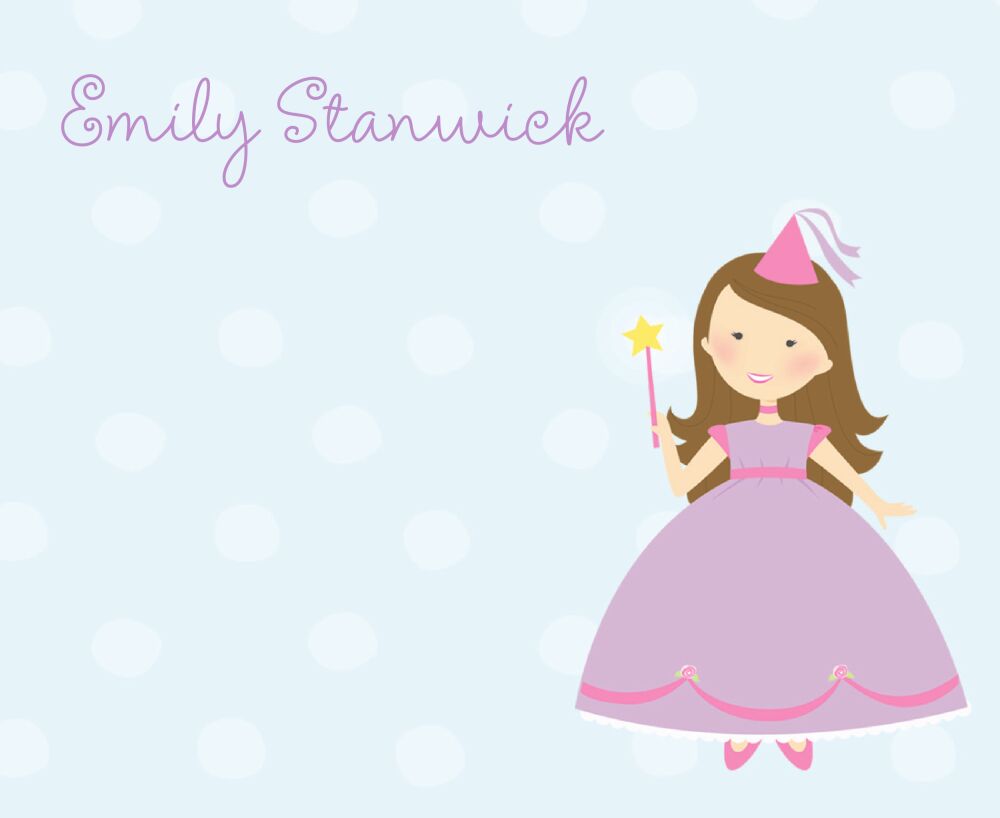 Brunette Princess Calling Card