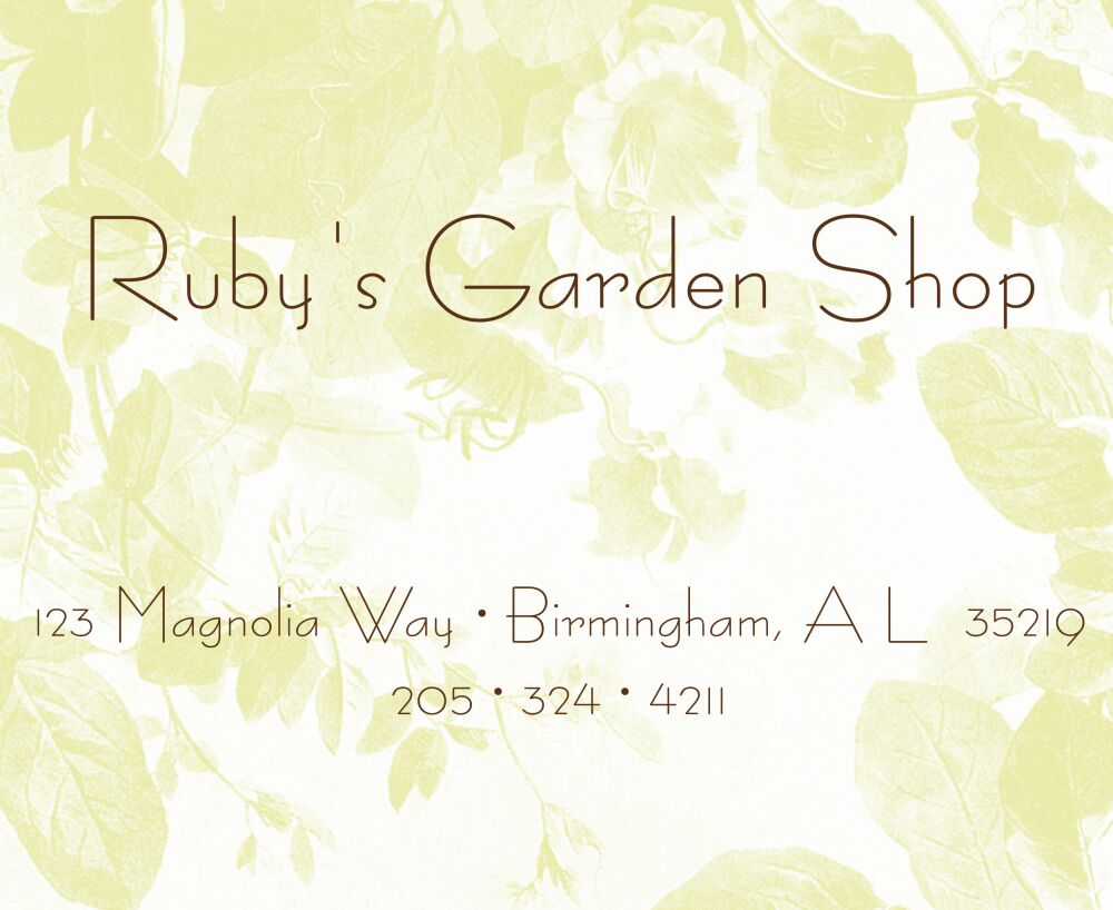 Citron Floral Calling Card