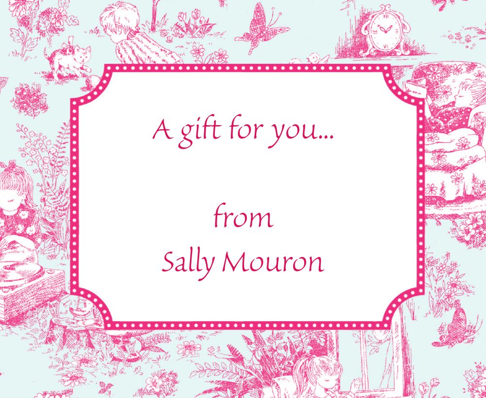 Fuchsia Toile Calling Card