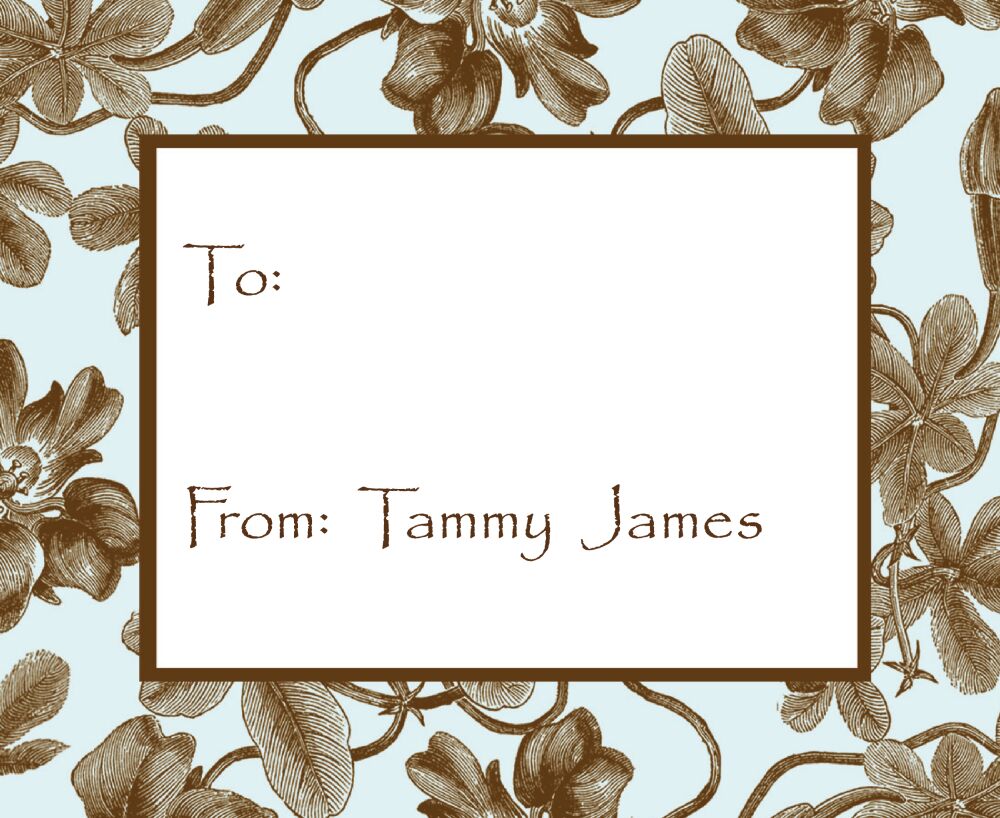 Baby Blue Botanical Calling Card