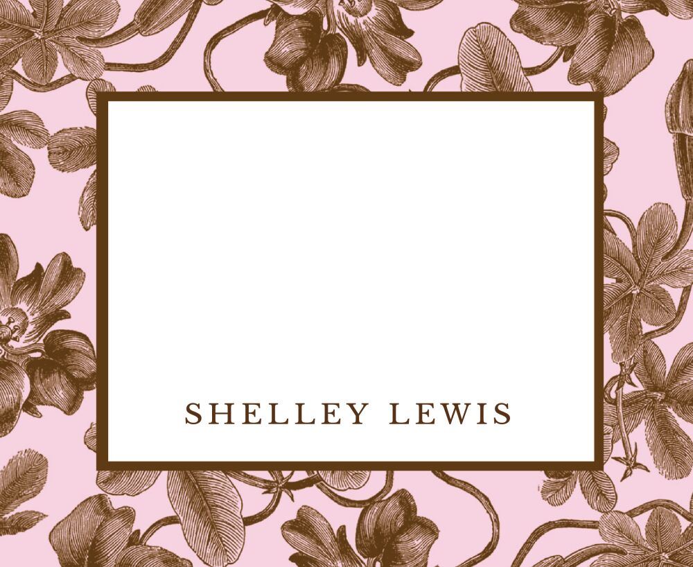 Pretty Pink Botanical Calling Card