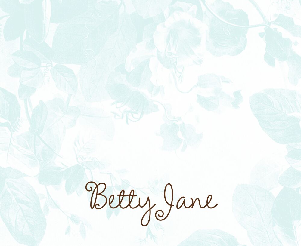 Aqua Floral Calling Card