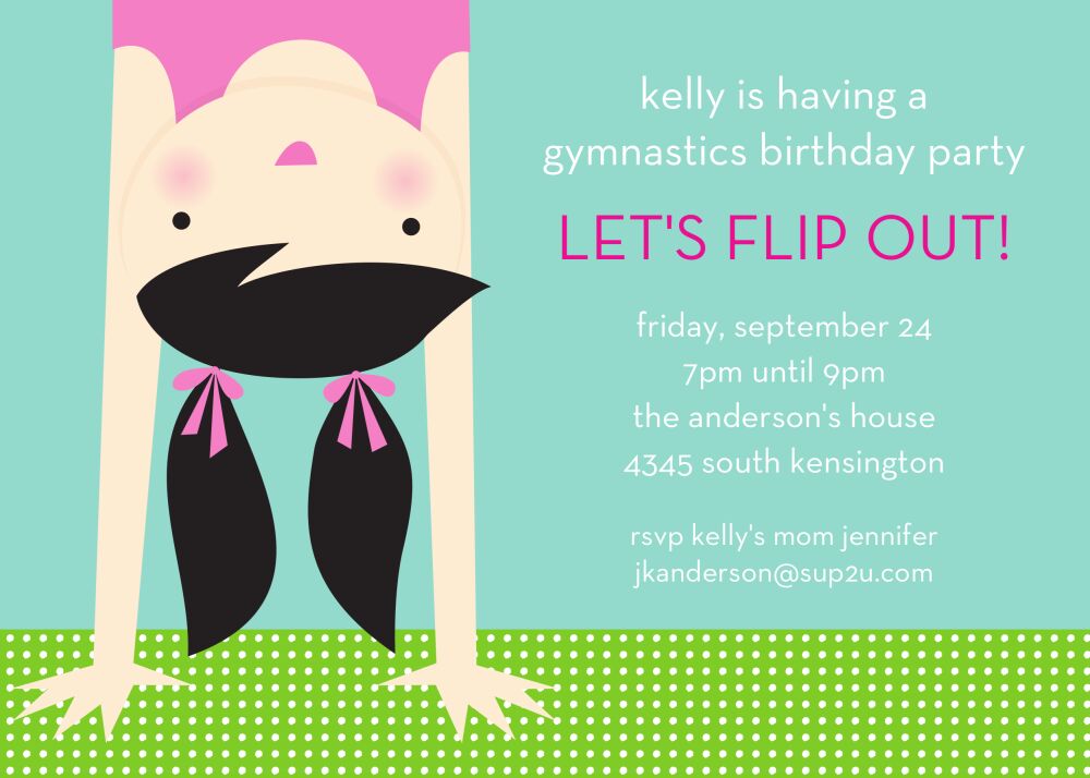 Topsy Turvy Party Invitation