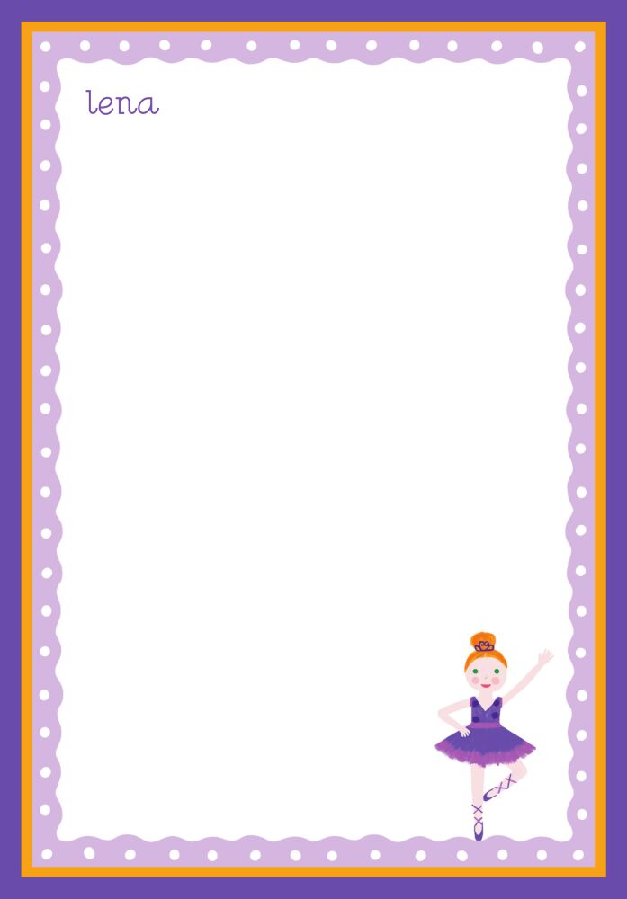 Lena Ballerina Padded Stationery