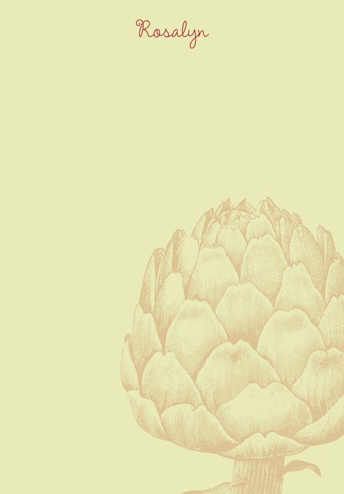 Celadon Artichoke Padded Stationery
