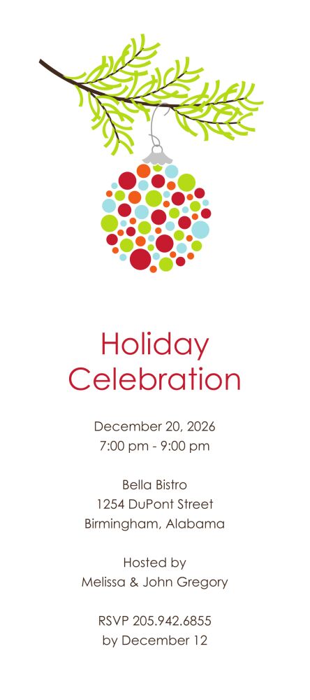 Hip Ornament Invitation