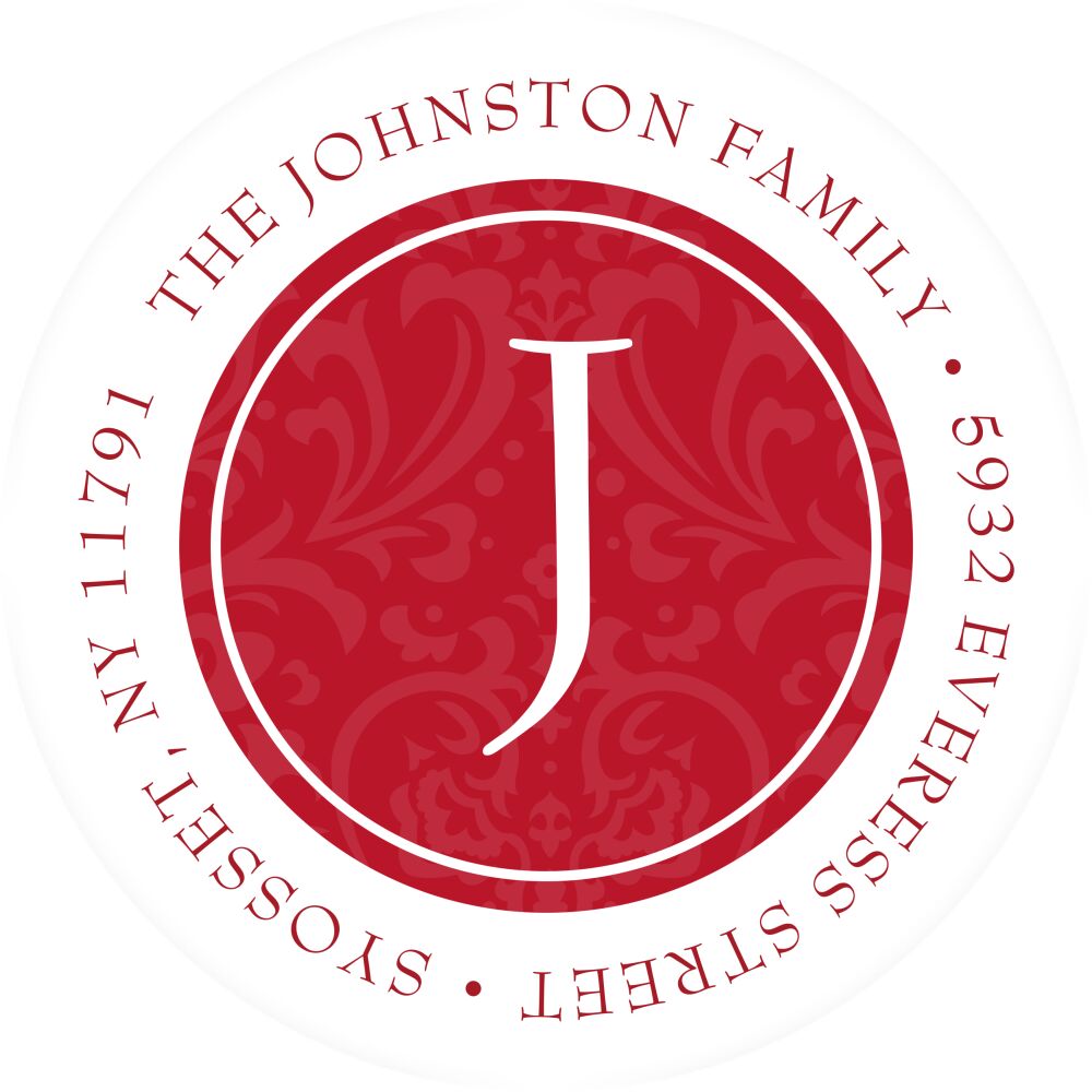 A Beautiful Christmas Round Address Sticky