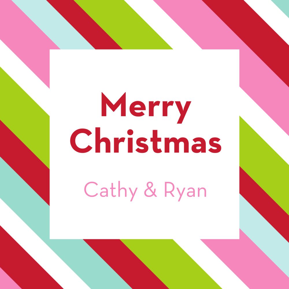 Preppy Stripe - Holiday Enclosure Card