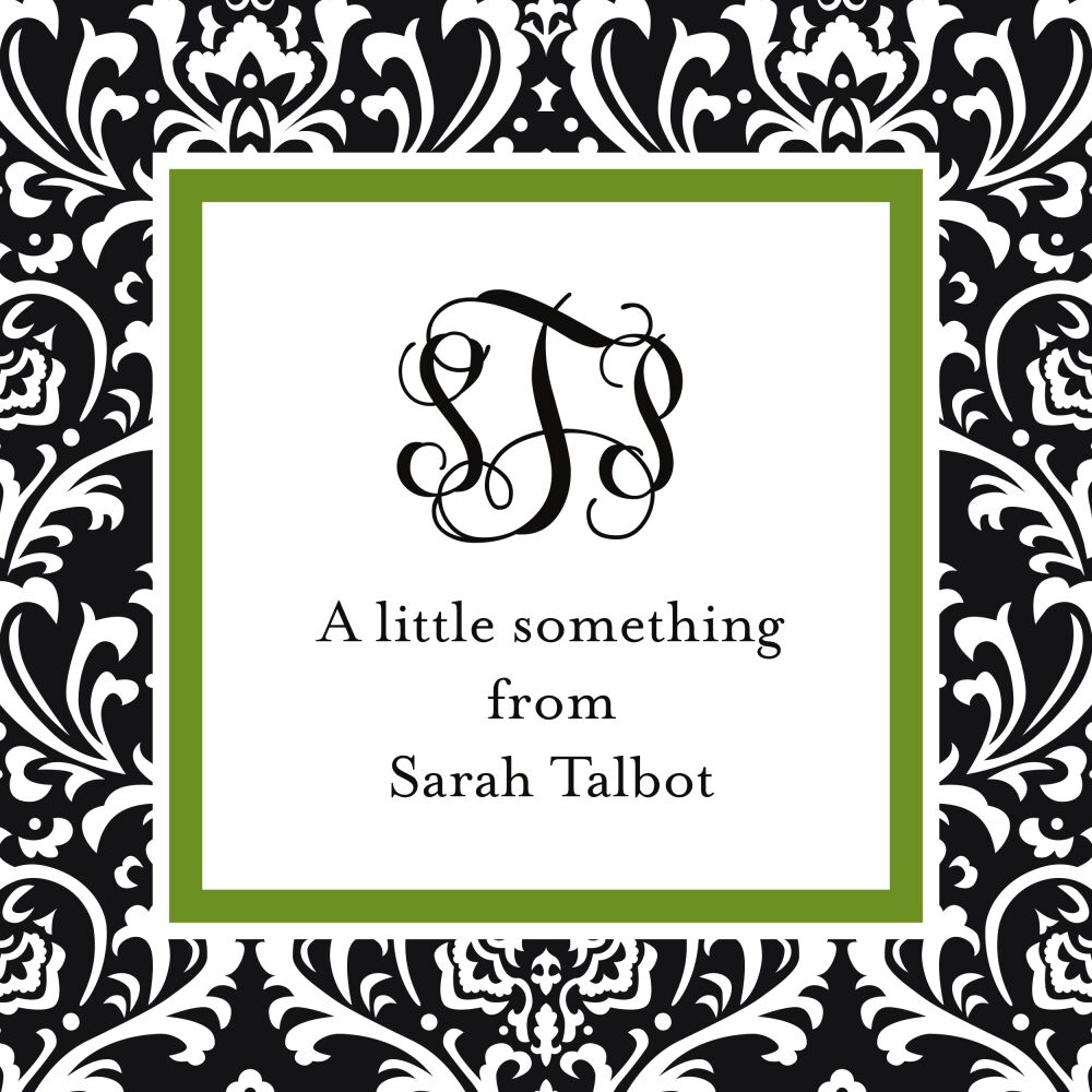 Vintage Damask - Black Sticker 