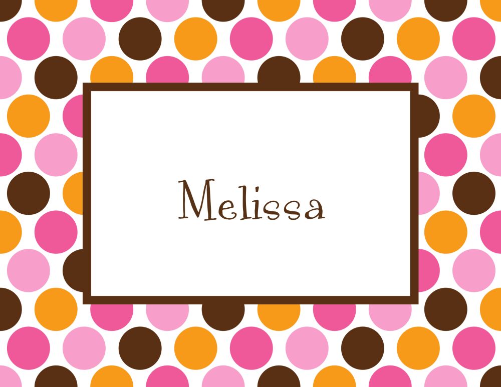 Party Dots - Pink Folded Note